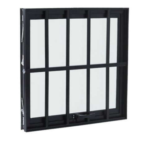 Janela de Alumínio Preto Vitro Maximar com Grade - Linha Magnum Atlântica 060x060