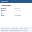 Ver imagem 3 de Lanternas de Metal e Vidro Âmbar 19x12x12cm Decoração Casa