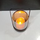 Ver imagem 4 de Lanternas de Metal e Vidro Âmbar 19x12x12cm Decoração Casa