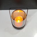 Ver imagem 2 de Castiçal Decorativo Porta Vela Home&co Metal 19x12x12cm Âmbar