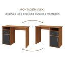 Ver imagem 5 de Mesa Escrivaninha Hall 1 Porta 1 Gaveta Freijó/preto - Artany