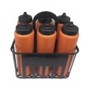 Ver imagem 1 de Kit Porta Squeeze Preta com 6 Squeeze S/ Logo Laranja Preta Rythmoon