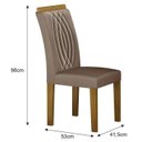 Ver imagem 3 de Mesa Doha 1,20 Decor/off Tampo Off C/vidro 4 Cadeiras Doha