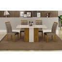 Ver imagem 1 de Mesa Doha 1,20 Decor/off Tampo Off C/vidro 4 Cadeiras Doha