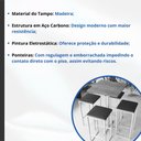 Ver imagem 3 de Conjunto Mesa Alta Bar Bistrô Quadrada Pinus 4 Bancos Estofado Industrial Don Castro Decor Ind