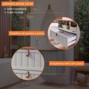 Ver imagem 4 de Gabinete para Banheiro 60cm 100% Mdf 1 Gaveta 1 Porta Basculante Sense Mgm Móveis Pistache/freijo