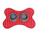 Ver imagem 1 de Kit Tapete Vermelho Comedouro/bebedouro Cinza