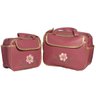 Bolsa Bebê super luxo duas peças Cor Rosa batom - 1