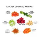 Ver imagem 4 de Processador Manual Mandolim Fatiador Picador 8 em 1 Cortador de Frutas Legumes Verduras Salada