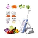 Ver imagem 1 de Processador Manual Mandolim Fatiador Picador 8 em 1 Cortador de Frutas Legumes Verduras Salada