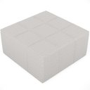 Ver imagem 3 de Puff Decorativo Para Sala de Estar Quadrado Milano 90x90cm W01 Bouclê Cru - Lyam Decor