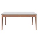 Ver imagem 3 de Mesa de Jantar Retangular Off White e Nature com Vidro Wind 140x90 Fabrispuma