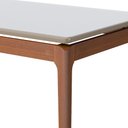 Ver imagem 4 de Mesa de Jantar Retangular Off White e Nature com Vidro Wind 140x90 Fabrispuma