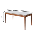 Ver imagem 2 de Mesa de Jantar Retangular Off White e Nature com Vidro Wind 140x90 Fabrispuma