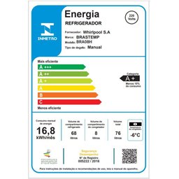 Frigobar Brastemp Retrô 76 Litros Midnight Blue - Bra08hz 220v - 8