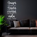Ver imagem 3 de Adesivo de Parede Frase Amigos Tornam a Vida Mais Feliz Decoração Sala Kanto Store Branco