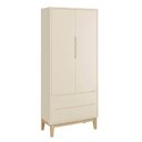 Ver imagem 5 de Kit Quarto Infantil Theo Square Areia – Cômoda 3 Gavetas + Guarda-Roupa 2 Portas com Pés em