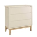 Ver imagem 4 de Kit Quarto Infantil Theo Square Areia – Cômoda 3 Gavetas + Guarda-Roupa 2 Portas com Pés em