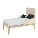 Ver imagem 2 de Kit Quarto Infantil Theo Square Areia – Cômoda 3 Gavetas + Guarda-Roupa 2 Portas com Pés em