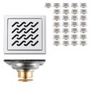 Ver imagem 1 de Ralo Inox Kit 29 Uni 10x10 Casa Anti Odor Lavabo Lavanderia Varanda Banheiro Quintal Higienico Anti