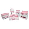 Kit Higiene De Bebê Mdf Menina Branco E rosa menina - 1