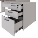 Ver mais imagens de Mesa Escritório Extensível 170cm a 192cm 3 Gav. Pé Metal F5