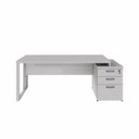 Ver imagem 4 de Mesa Escritório Extensível 170cm a 192cm 3 Gav. Pé Metal F5 