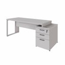 Ver imagem 5 de Mesa Escritório Extensível 170cm a 192cm 3 Gav. Pé Metal F5