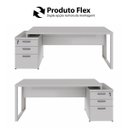 Ver imagem 6 de Mesa Escritório Extensível 170cm a 192cm 3 Gav. Pé Metal F5