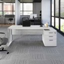 Ver imagem 1 de Mesa Escritório Extensível 170cm a 192cm 3 Gav. Pé Metal F5