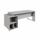 Ver imagem 7 de Mesa Escritório Extensível 170cm a 192cm 3 Gav. Pé Metal F5 