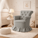 Ver imagem 1 de Poltrona Balanço Amamentação Quarto Confortável Descanso Sala Leitura Suede