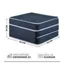 Ver imagem 2 de Puff Dobrável Solteiro 3 em 1 Multiuso 100 Espuma D33 Bf Colchões