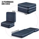 Ver imagem 6 de Puff Dobrável Solteiro 3 em 1 Multiuso 100 Espuma D33 Bf Colchões