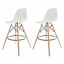 Ver imagem 1 de Kit 2 Banquetas Alta Charles Eames Eiffel Preta