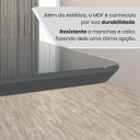 Ver imagem 5 de Mesa para Sala de Jantar Retangular 160x90cm MDF com Vidro Império Cinza/Preto Fosco/Grafite