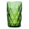 Jogo com 6 Copos Diamond de Vidro Verde Esmeralda de Agua ou Suco 350ml - 3