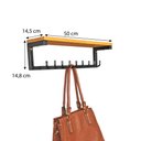 Ver imagem 3 de Prateleira com Cabideiro Style 9 Ganchos Carvalho e Branco