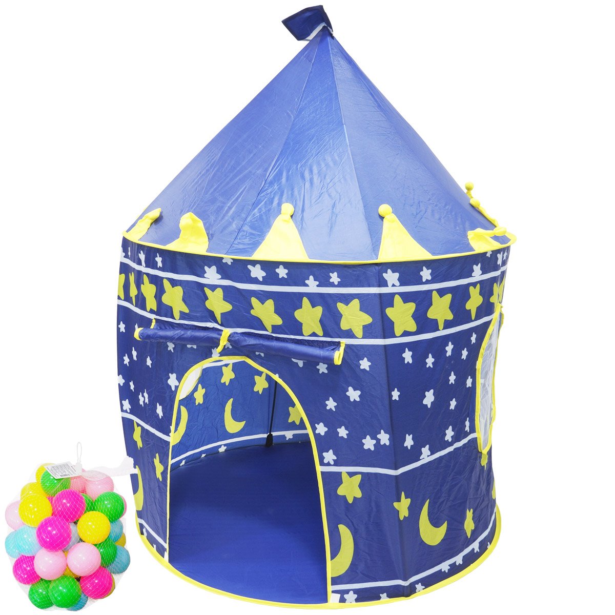 Barraca Infantil Toca Dobrável Castelo 50 Bolinhas Menino Cabana Tenda ...