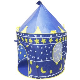 Barraca Infantil Toca Dobrável Castelo 50 Bolinhas Menino Cabana Tenda Azul Brinqway BW-068AZ - 5