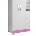 Ver imagem 3 de Guarda-roupa 2 Portas Denali Rosa - Moveisaqui