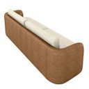 Ver imagem 7 de Sofá Living Sala de Estar Abel 220cm Bipartido Pés de Madeira Pu/linho Caramelo/off White G33 - Gran