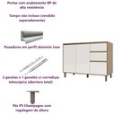 Ver imagem 4 de Balcão Pia Cozinha 1,20 m 2 Portas 2 Gavetas 1 Gavetão - Módulo Cozinha Mel - Luciane 1304:Pérola Of