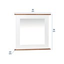 Ver imagem 2 de Espelheira para Banheiro Retangular Dália 3060-60 Linz Móveis - Branco/imbuia Glazer