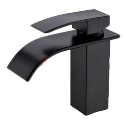 Torneira Lavatorio Black Misturador Monocomando Cascata Baixa Banheiro 103-04 Preto Luuk Young - 6