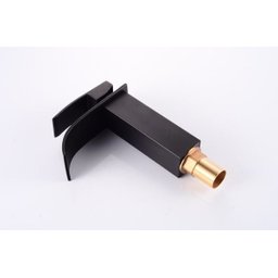 Torneira Lavatorio Black Misturador Monocomando Cascata Baixa Banheiro 103-04 Preto Luuk Young - 7