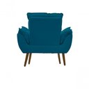 Ver imagem 3 de Kit C-2 Poltronas Opala + 01 Puff Opala Elegante Suede Azul Tiffany