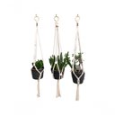 Ver imagem 1 de Suporte Plantas Macramê Trio Cor Cru