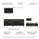 Ver imagem 4 de Armário de Cozinha Compacta 270cm Veneza Multimóveis V2076 Preto/Dourado