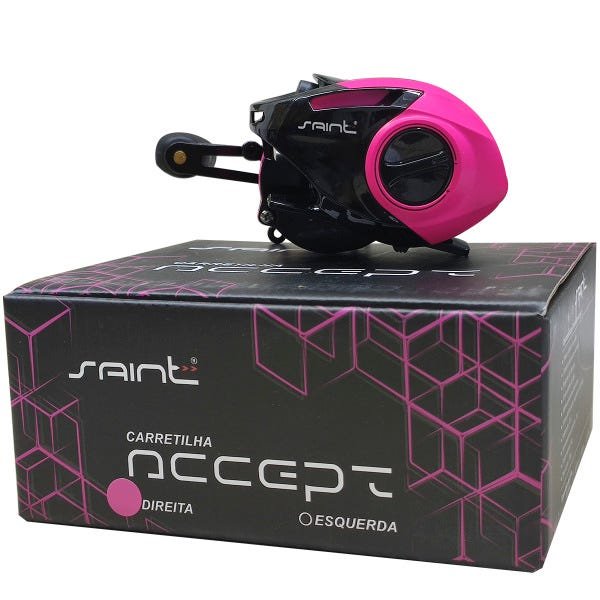 Carretilha Accept 11000 Pink Saint Manivela Lado Direito - 4